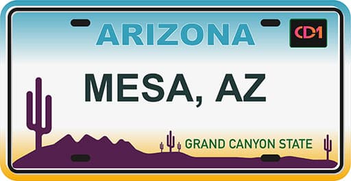 Mesa Service Area Plate