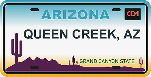 Queen Creek Service Area Plate