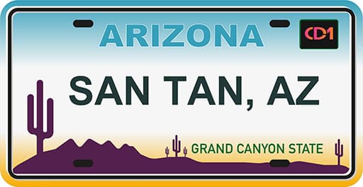Location Plate for San Tan Valley, Arizona San Tan Valley Service Area Plate