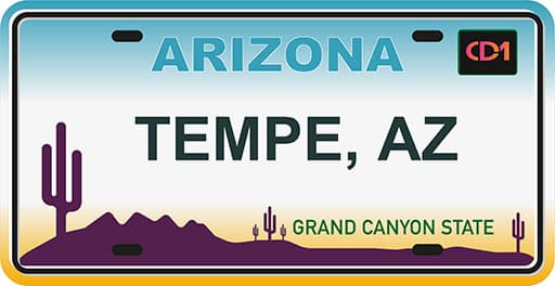 Tempe Service Area Plate