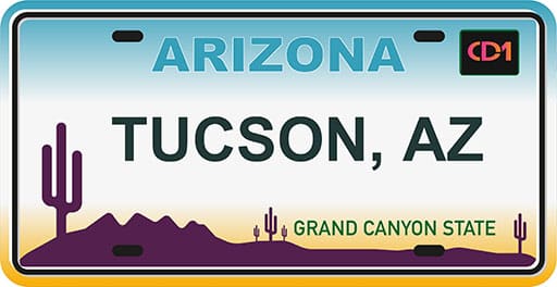 Location Plate for Tucson, Arizona Tucson Service Area Plate