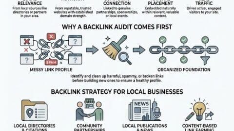 Link building strategy for local businesses focused on authority and trust in AI driven search