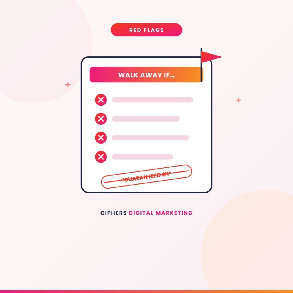 seo agency red flags warning signs