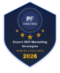 PrimeFirms Top SEO Agency badge awarded to Ciphers Digital Marketing in Gilbert, AZ
